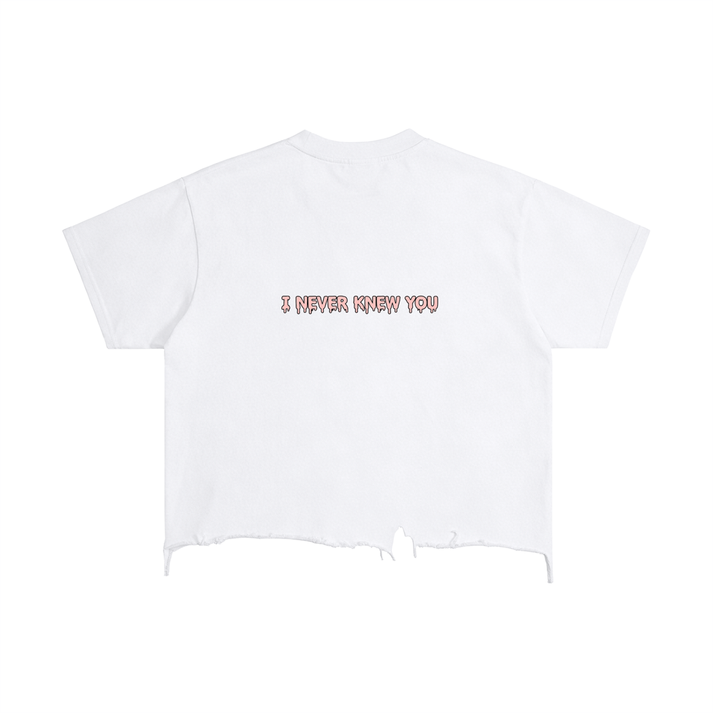 Vintage Wash Boxy Distressed Hem T-Shirt