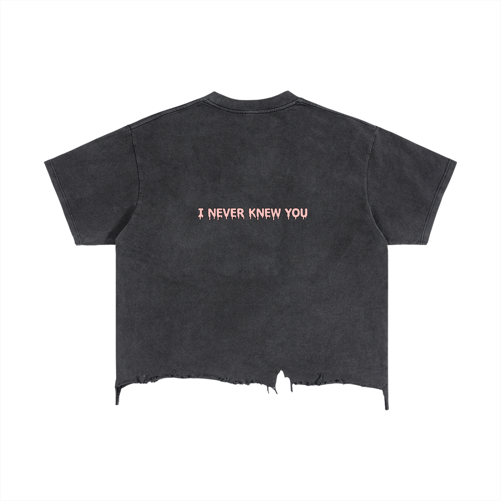 Vintage Wash Boxy Distressed Hem T-Shirt